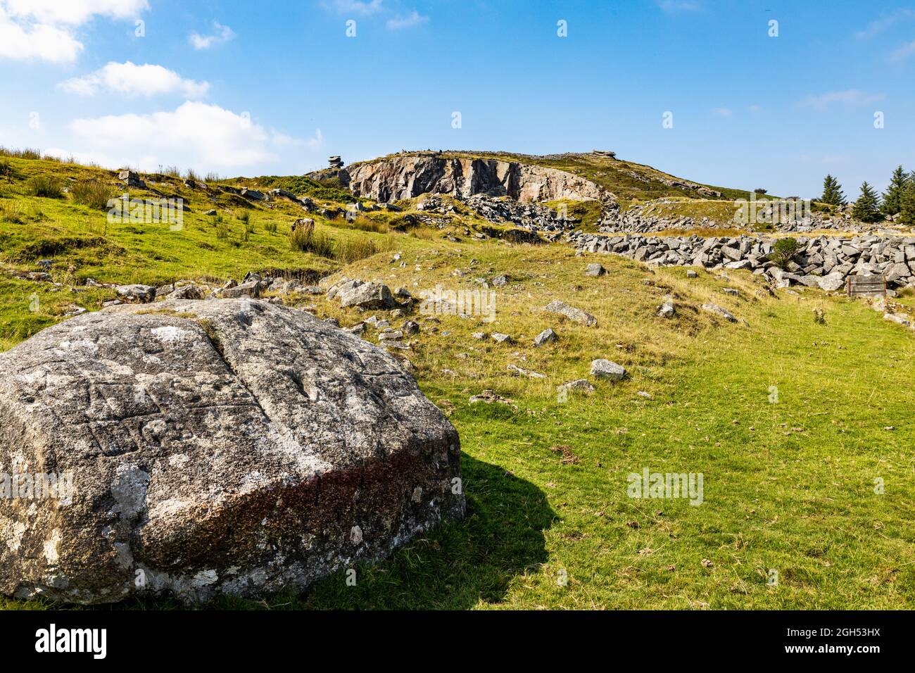 Stowes Hill Steinbruch Minions Bodmin Moor Cornwall Stockfoto
