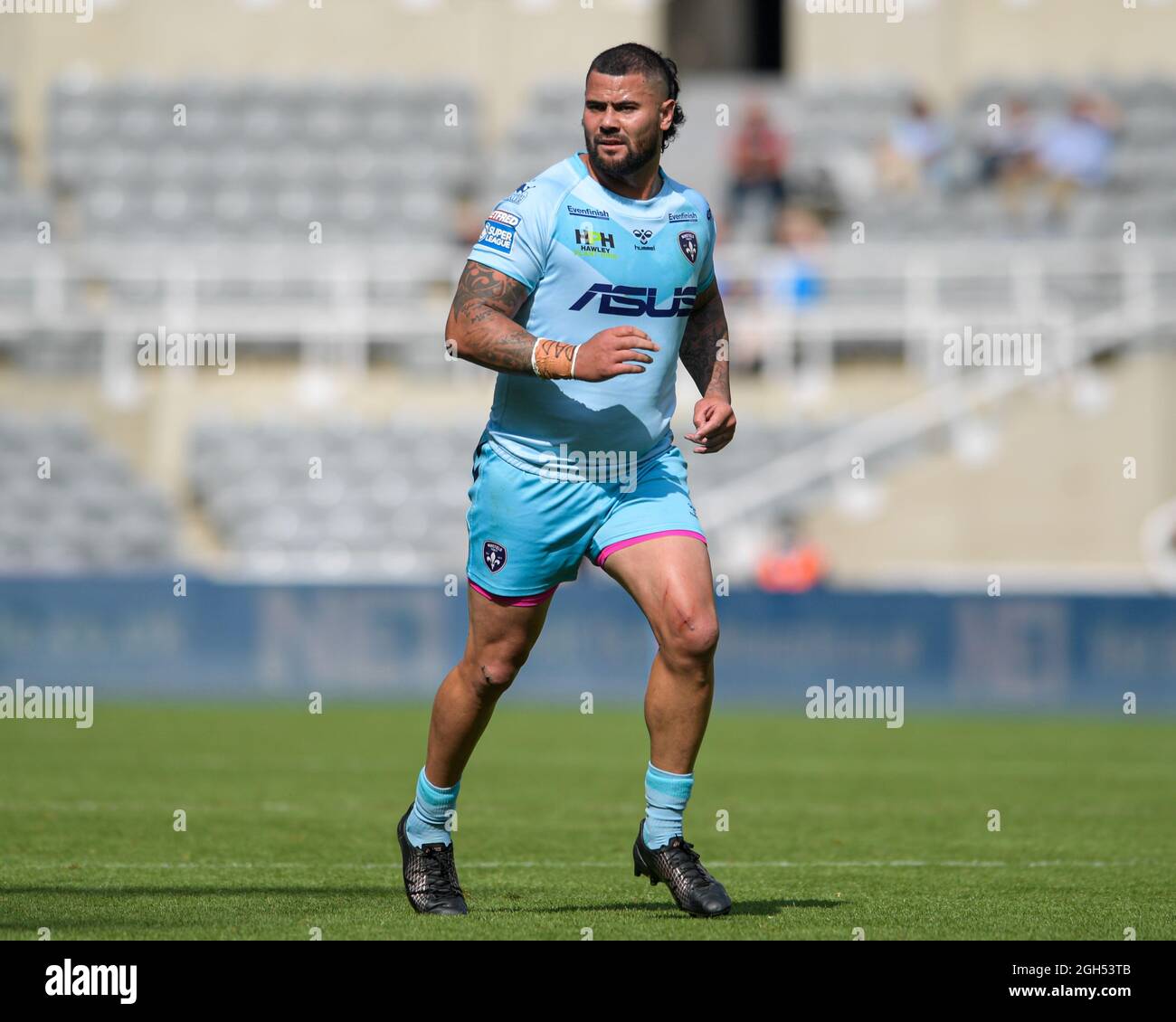 David Fifita (8) von Wakefield Trinity in Aktion während des Spiels in Newcastle, Vereinigtes Königreich am 9/5/2021. (Foto von Simon Whitehead/News Images/Sipa USA) Stockfoto