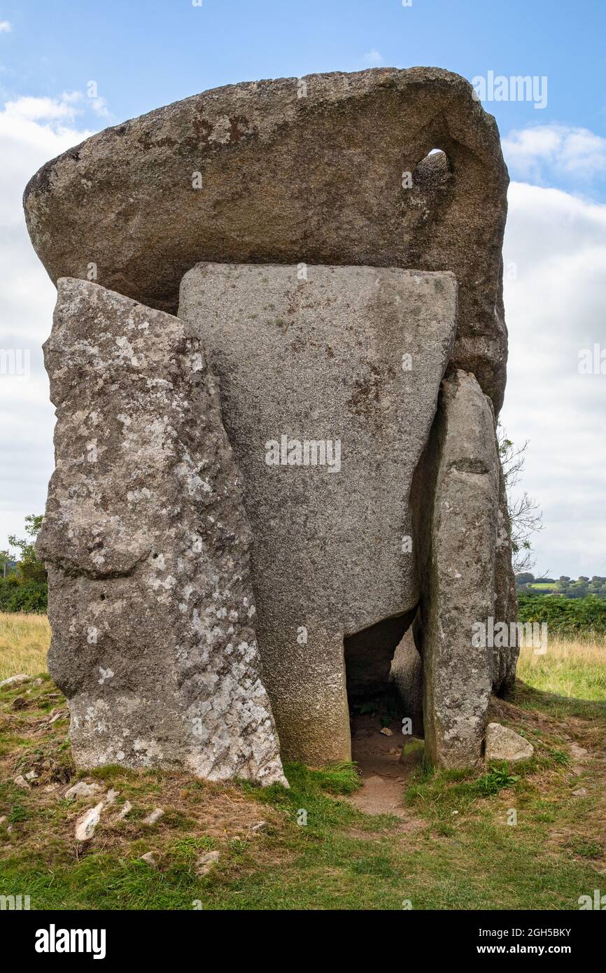 Trevehy Quoit Bodmin Moor Cornwall Stockfoto