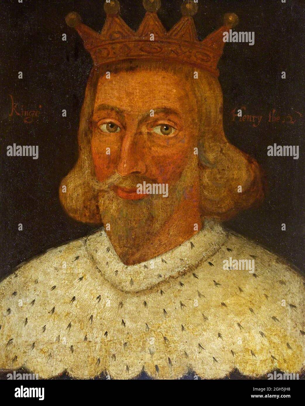 Ein Porträt von König Heinrich II. (Henry Curtmantle), der von 1154 bis 1189 König von England war Stockfoto