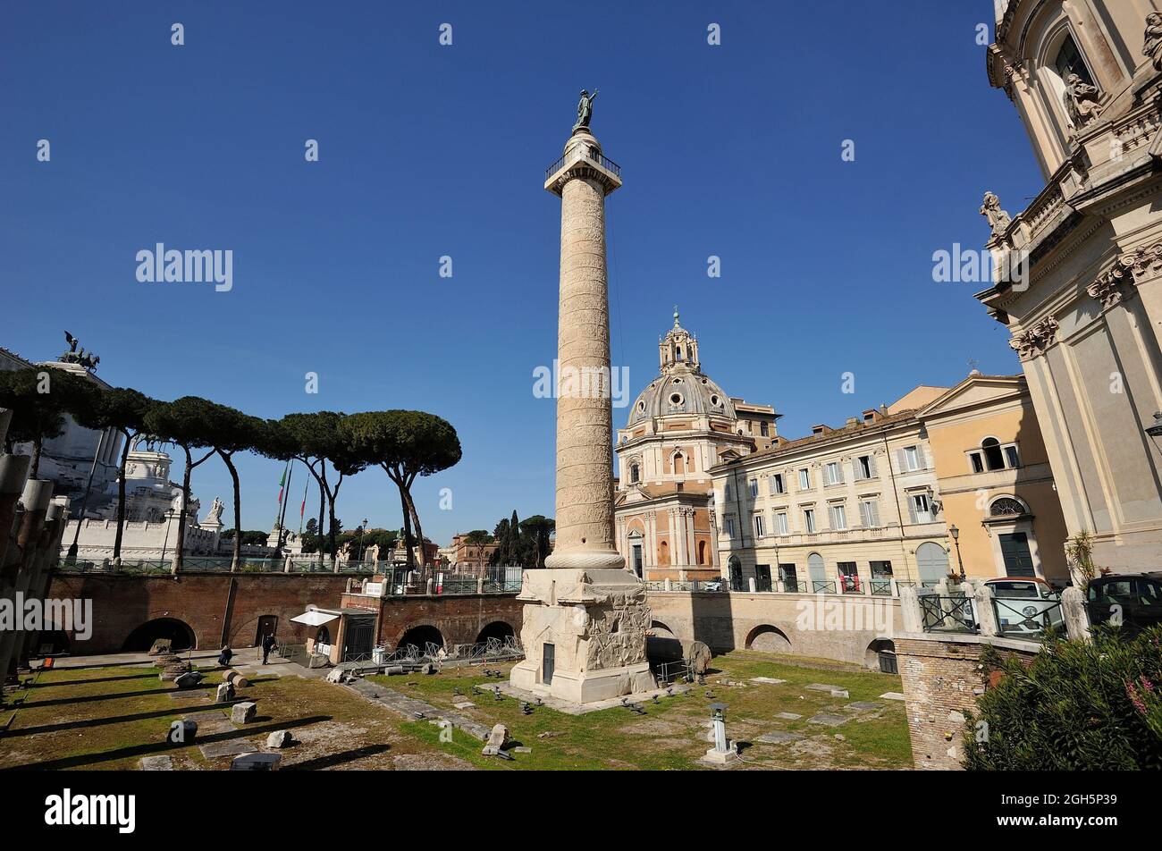 Italien, Rom, Trajanssäule Stockfoto