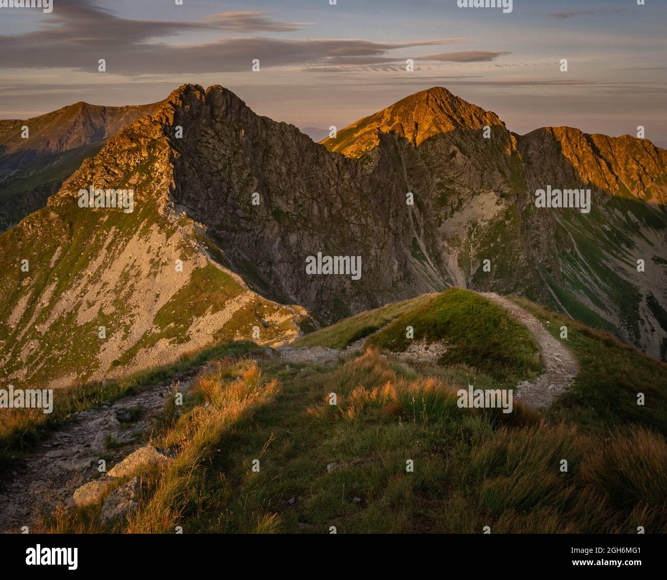Morgen in der Westlichen Tatra, Slowakei Stockfoto