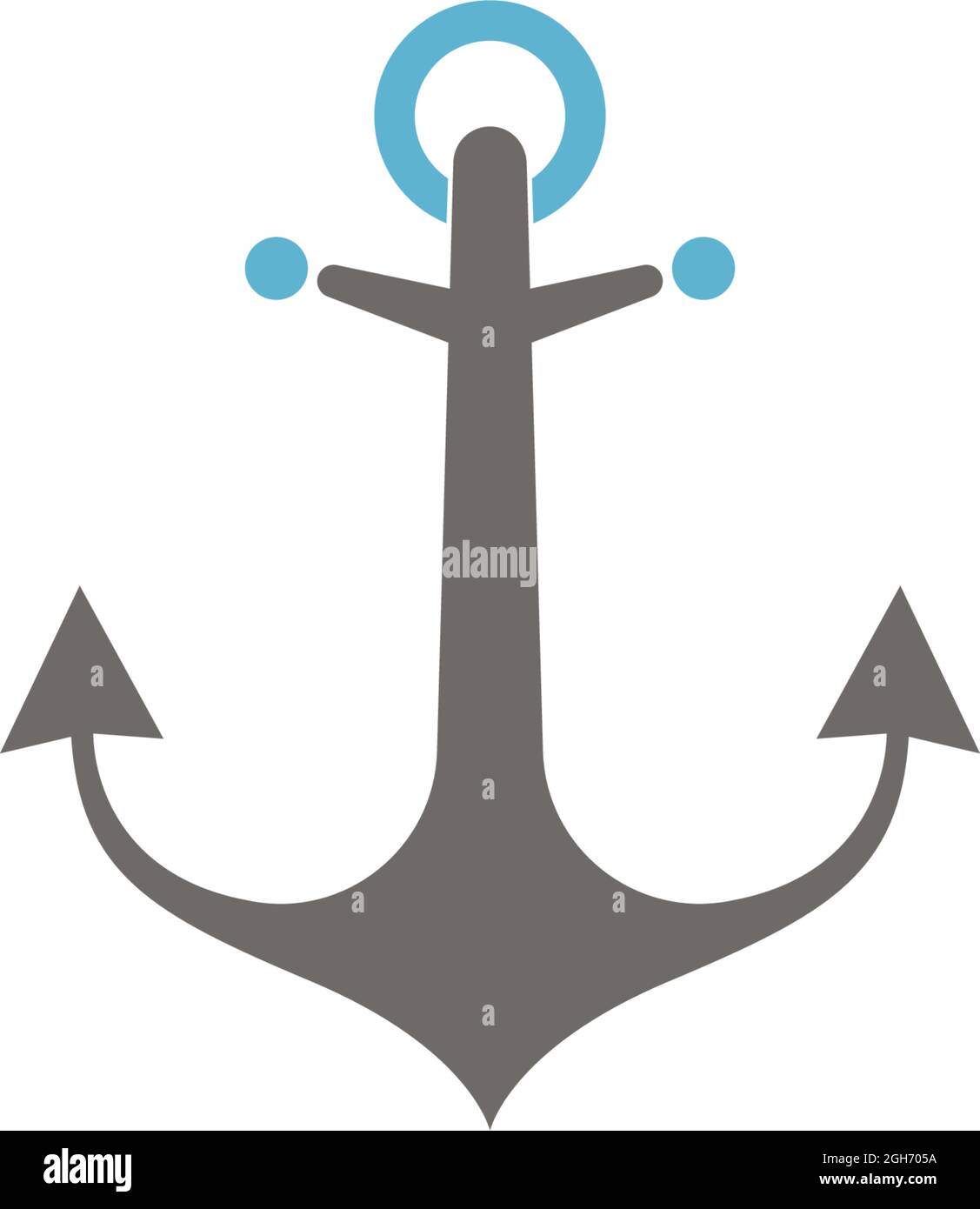 Anker Symbol Logo Design Vorlage Vektor Illustration Stock Vektor