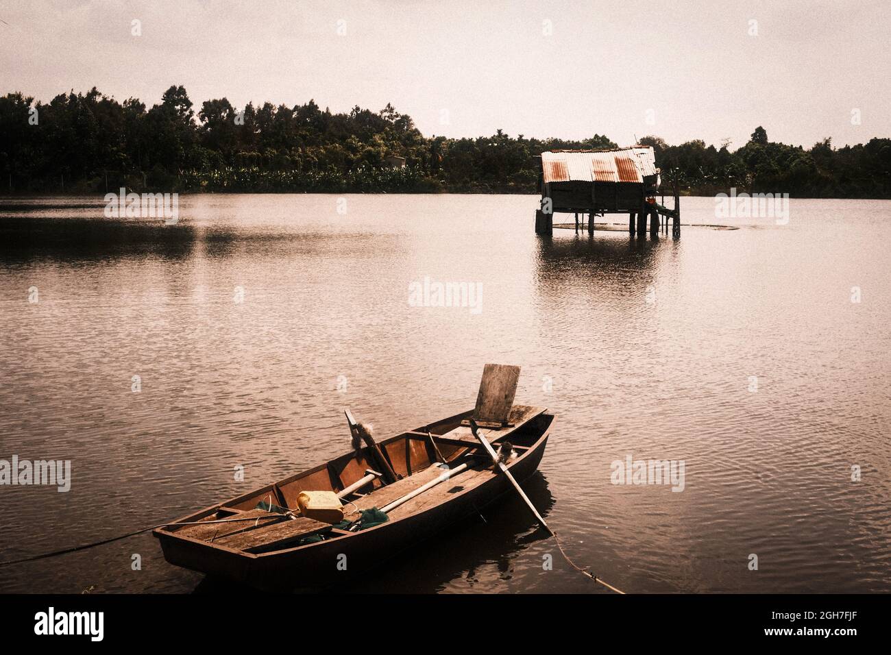 Fisher man's Home während einer Pandemie in Vietnam Stockfoto