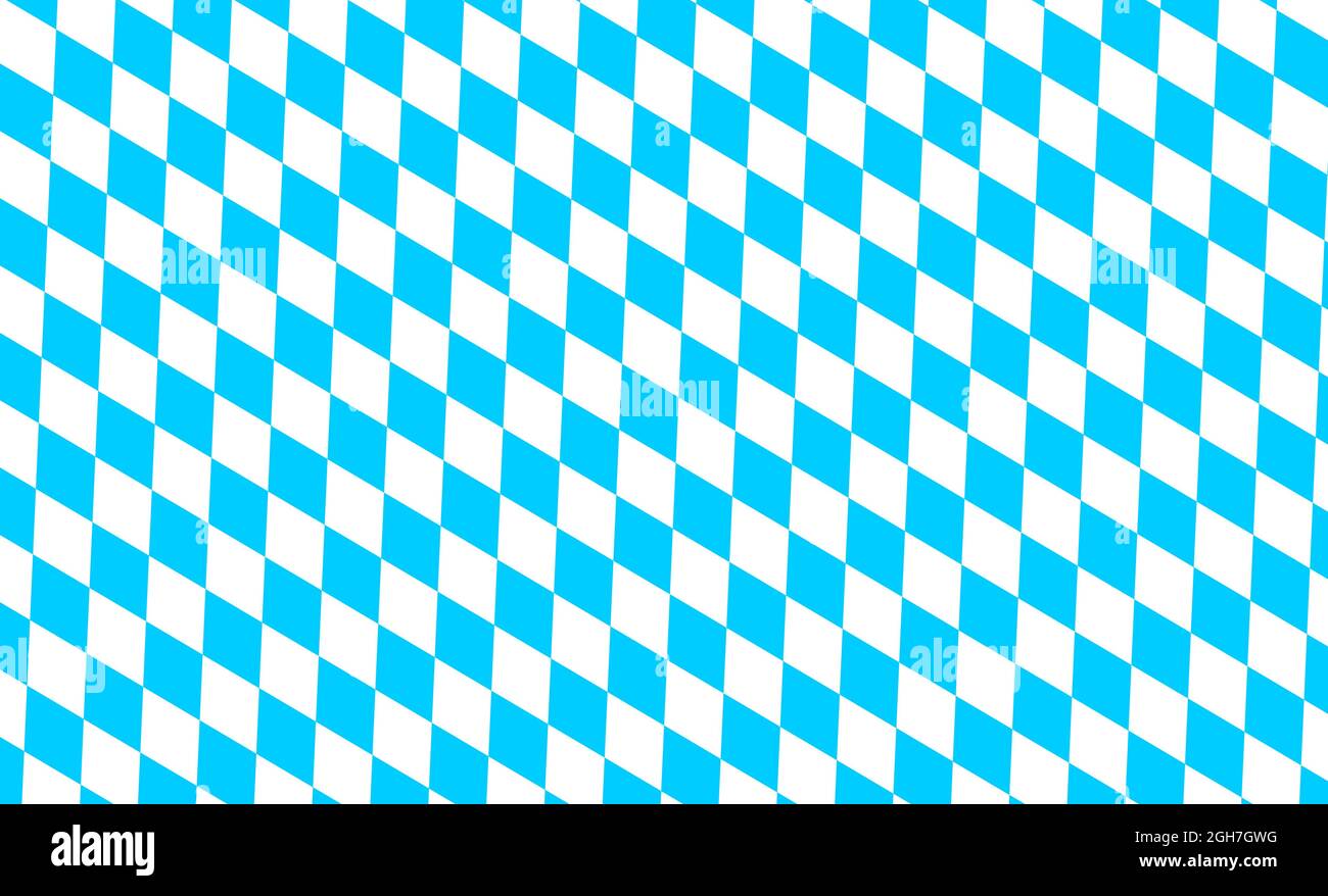 Bayerische Raute Hintergrund. Traditionelles Oktoberfest-Muster mit blauer  und weißer Raute. Farben der Flagge Bayerns. Vektorgrafik flach  Stock-Vektorgrafik - Alamy