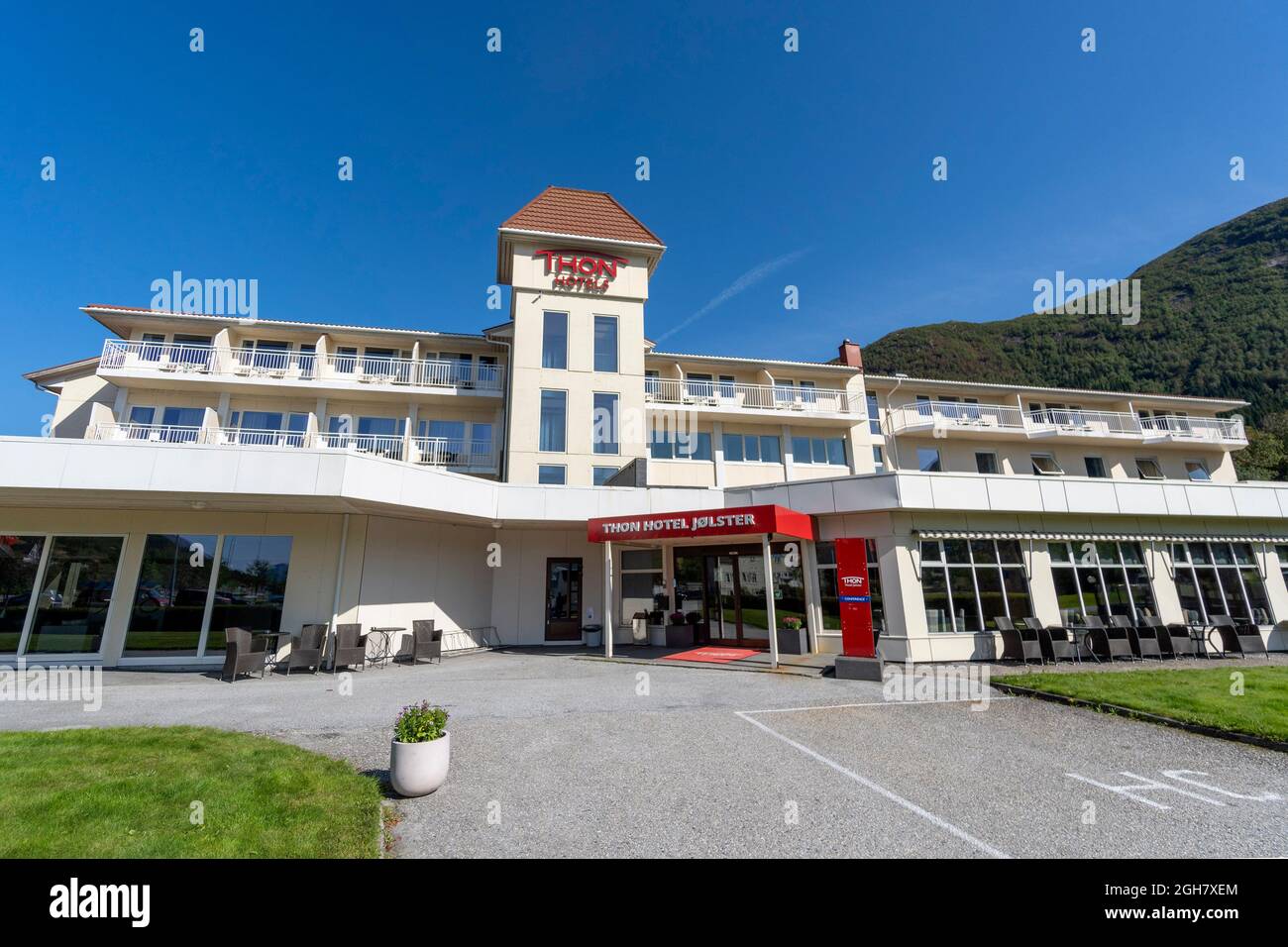 Thon Hotel Jølster, Norwegen, Europa Stockfoto
