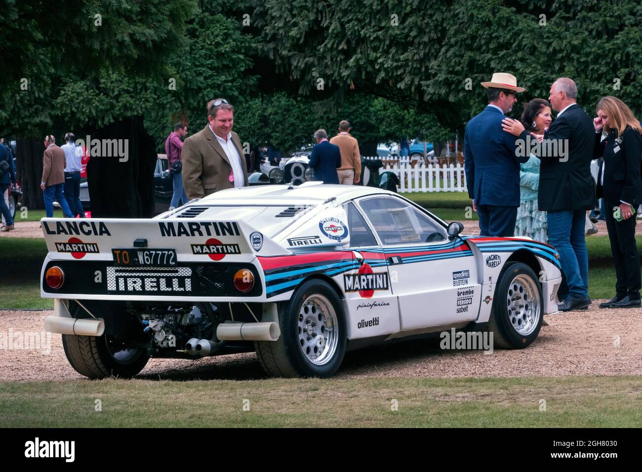 1983 Lancia 037 Rally-Fahrzeug beim Hampton Court Concours D' Elegance 2021 Stockfoto