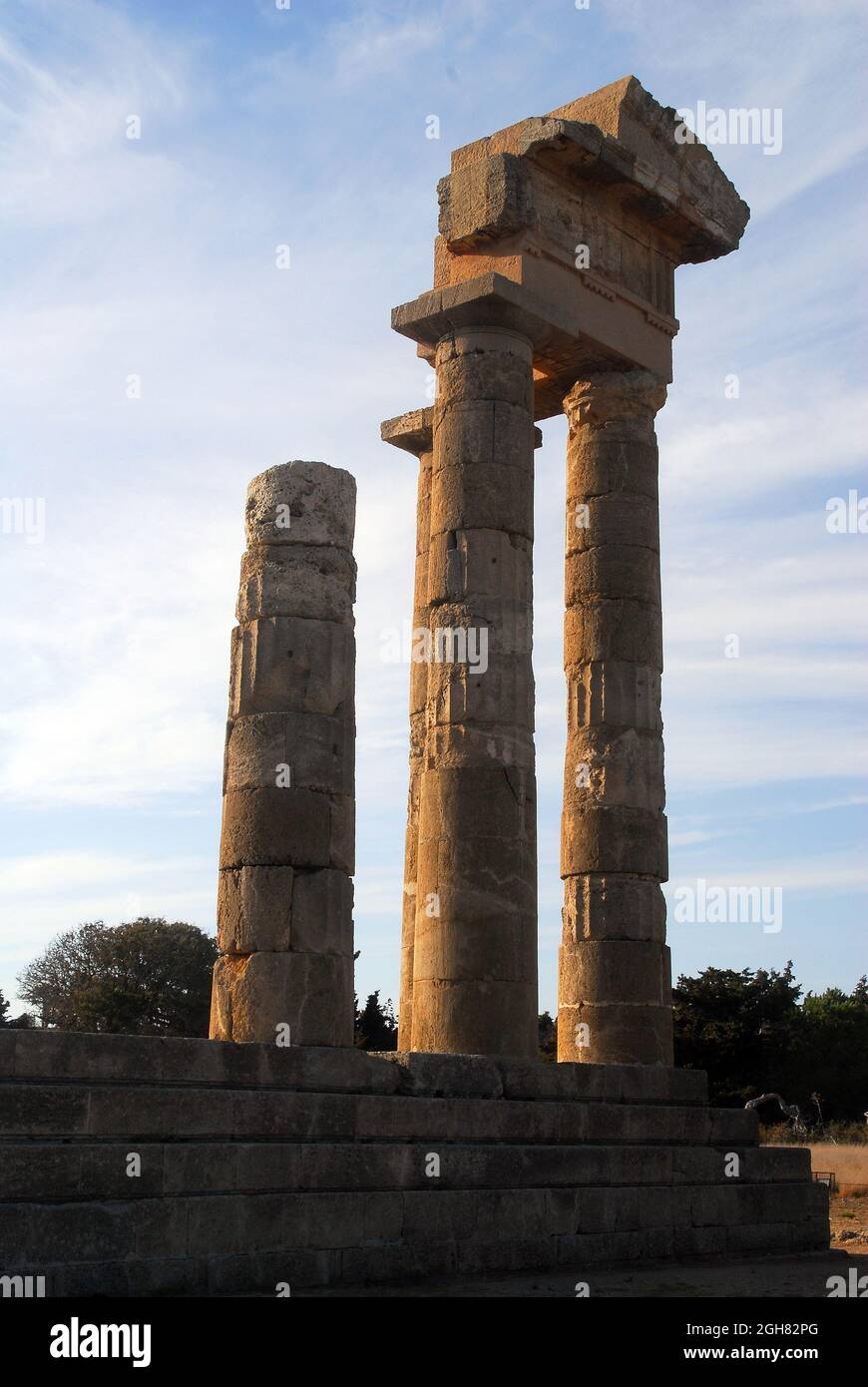 Griechenland Rhodos Insel die Stadt Gebäude und die Zitadelle Stockfoto