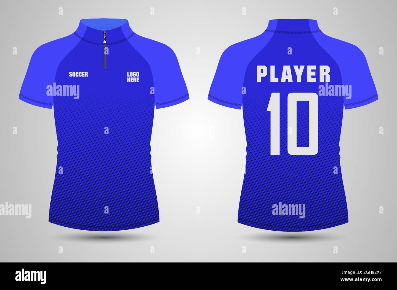 Kurzarm-Radtrikot für Herren mit Vektorgrafik-Reißverschluss vorne und hinten. Imitierte Uniform für Sportfahrradbekleidung und Sport. Radtrikot. Stock Vektor