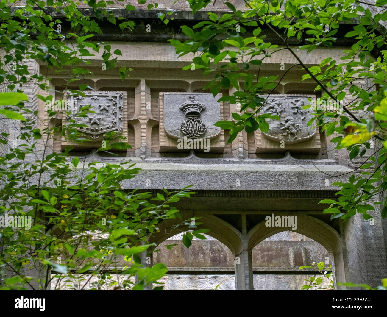 Die Ruinen des Landgutes Dunmore Park in Falkirk, Schottland. Stockfoto