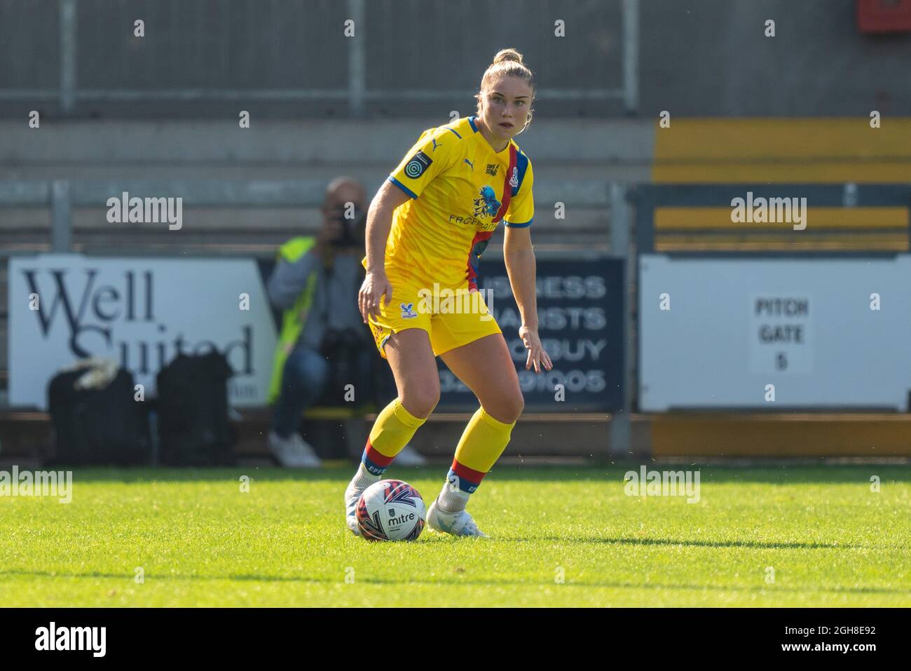 Gracie Pearse (16 Crystal Palace) während des FA Womens Championship-Spiels zwischen London City Lionesses und Crystal Palace im Princes Park, Dartford, England. Stockfoto