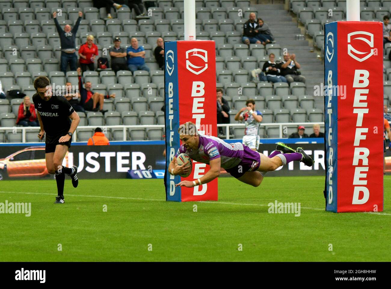 Dacia Magic Weekend Super League Rugby, 2021. September, Leigh Centurions gegen Hull Kingston im St. James Park Stadium, Newcastle. VEREINIGTES KÖNIGREICH Stockfoto