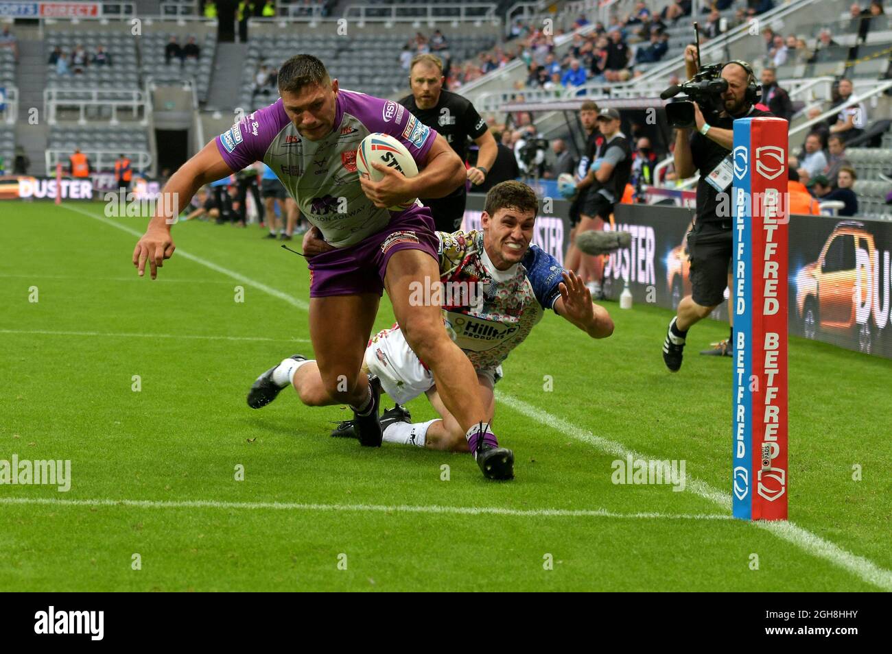 Dacia Magic Weekend Super League Rugby, 2021. September, Leigh Centurions gegen Hull Kingston im St. James Park Stadium, Newcastle. VEREINIGTES KÖNIGREICH Stockfoto