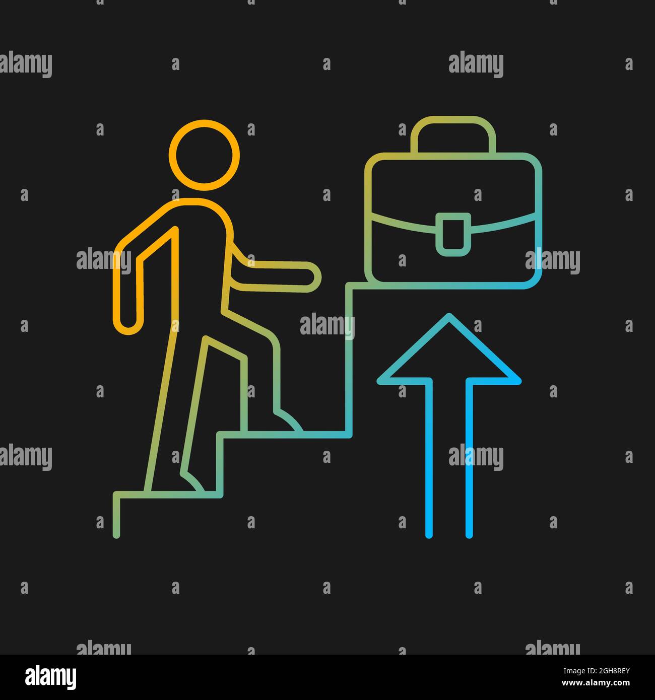 Promotion Gradienten Vektor-Symbol für dunkles Thema Stock Vektor