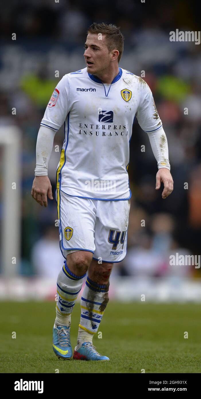 Ross McCormack von Leeds Utd in Aktion während des npower Championship League-Spiels zwischen Leeds United und Sheffield am Mittwoch im Elland Road Stadium am 13. April 2013. Stockfoto