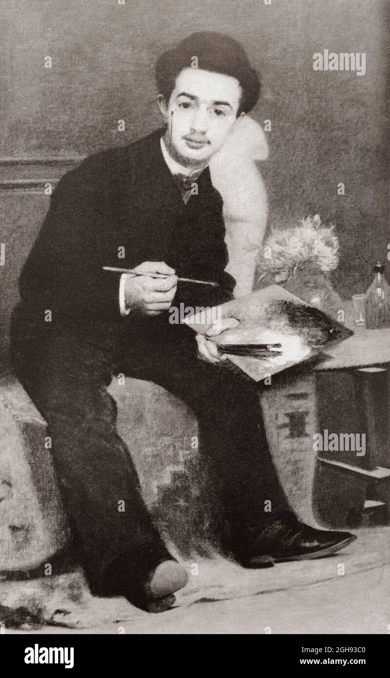 Henri Toulouse-Lautrec, 1864 - 1901, französischer Künstler des Post-Impressionismus, 18 Jahre alt. Nach einem Werk von Henri's Freund Henri Rachou, 1855 - 1944. Stockfoto