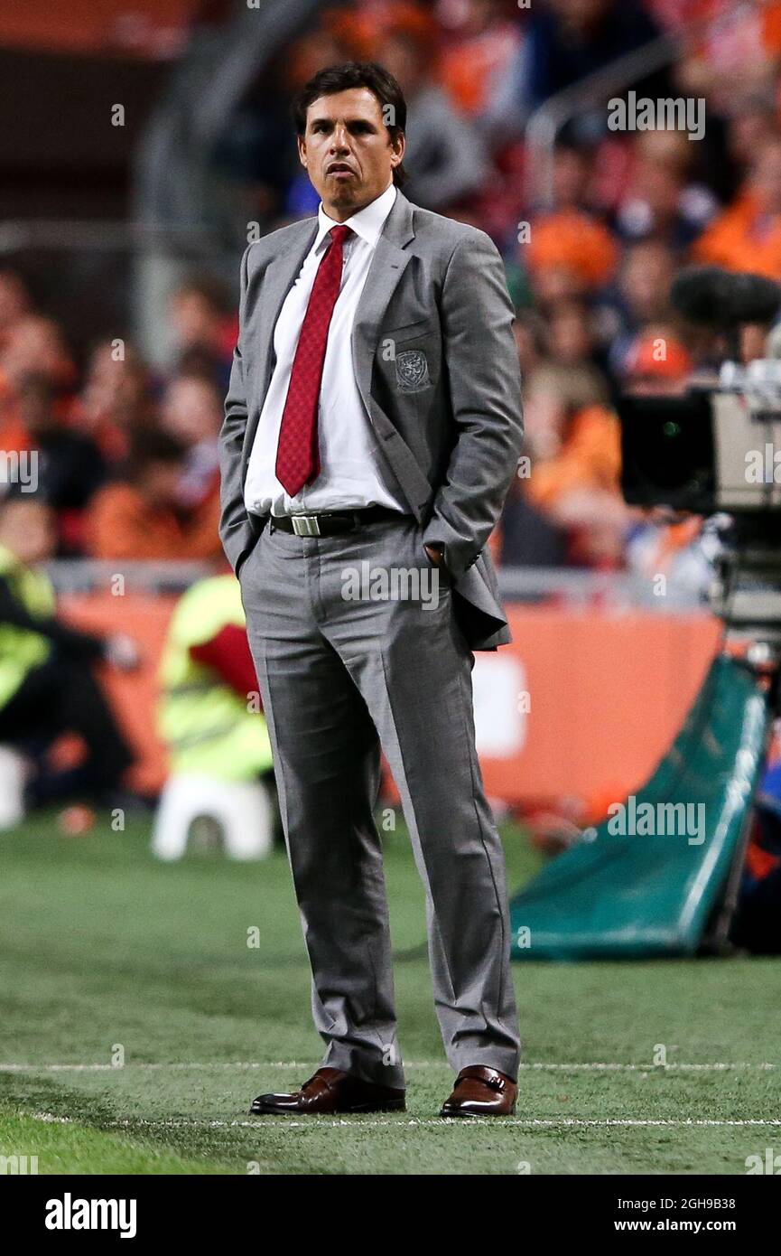 Wales-Manager Chris Coleman beim internationalen Freundschaftsspiel zwischen Wales und den Niederlanden am 4. Juni 2014 in der Amsterdam Arena. Charlie Forgham-Bailey Stockfoto