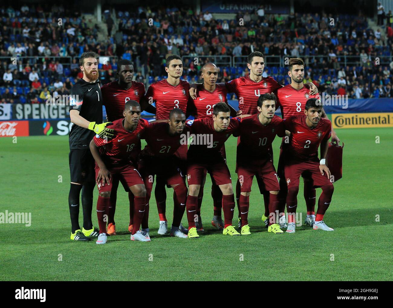 Bild #: 37771342 18. Juni 2015 - Uherske Hradiste, Vereinigtes Königreich - Portugals Teamschuss..England gegen Portugal - UEFA unter 21 's - Stadtstadion - Tschechische Prag - 18. Juni 2015 - Bild David KleinSportimage. Stockfoto