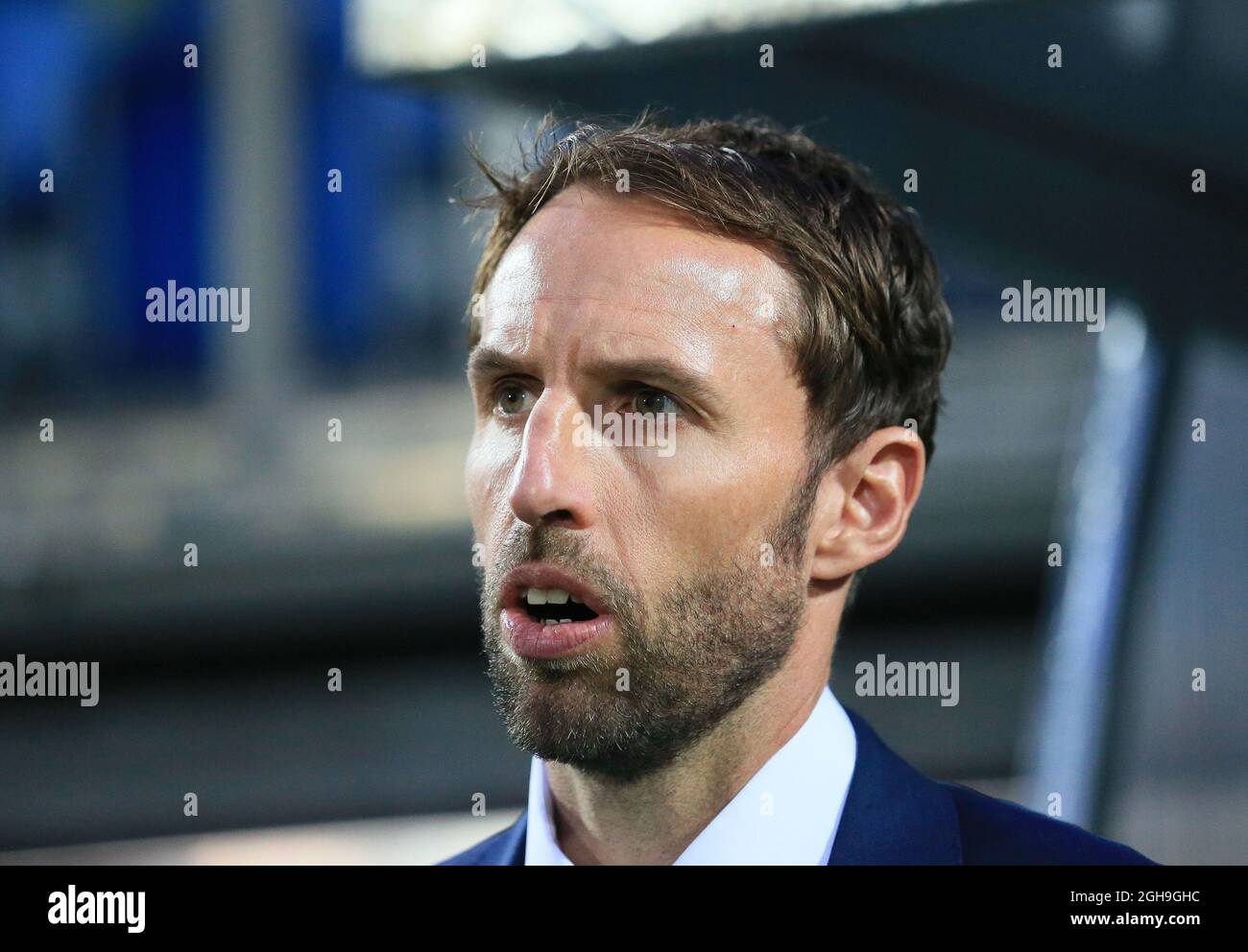 Image #: 37771357 June 18, 2015 - Uherske Hradiste, Vereinigtes Königreich - Englands Gareth Southgate schaut auf ..England gegen Portugal - UEFA unter 21 's - City Stadium - Tschechische Prag - 18. Juni 2015 - Picture David KleinSportimage. Stockfoto