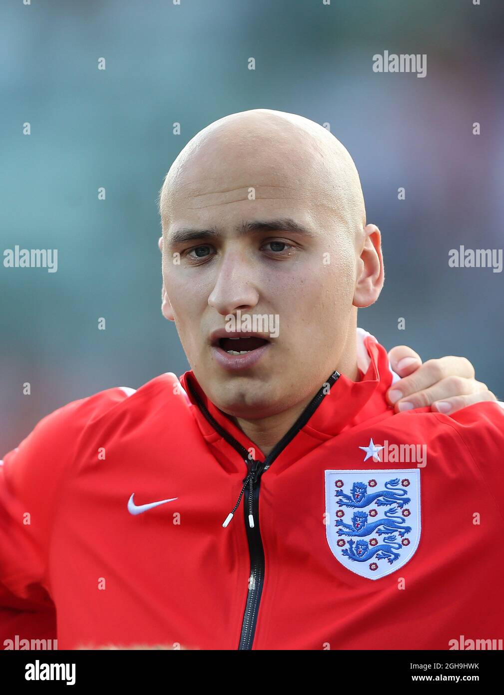 Image #: 39444746 Sept. 5, 2015 - Serravalle, Vereinigtes Königreich - Englands Jonjo Shelvey in Aktion..Euro 2016 Qualifying - San Marino vs England - San Marino Stadium - San Marino - 5. September 2015 - Picture David Klein Stockfoto