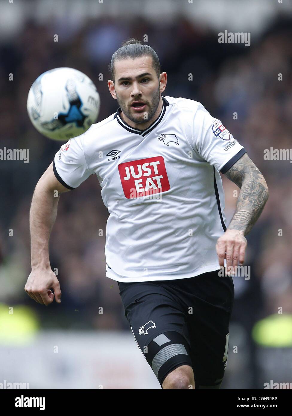 Bradley Johnson von Derby während des Skybet Championship-Spiels im iPro Stadium. Bildnachweis sollte lauten: Philip Oldham/Sportimage via PA Images Stockfoto