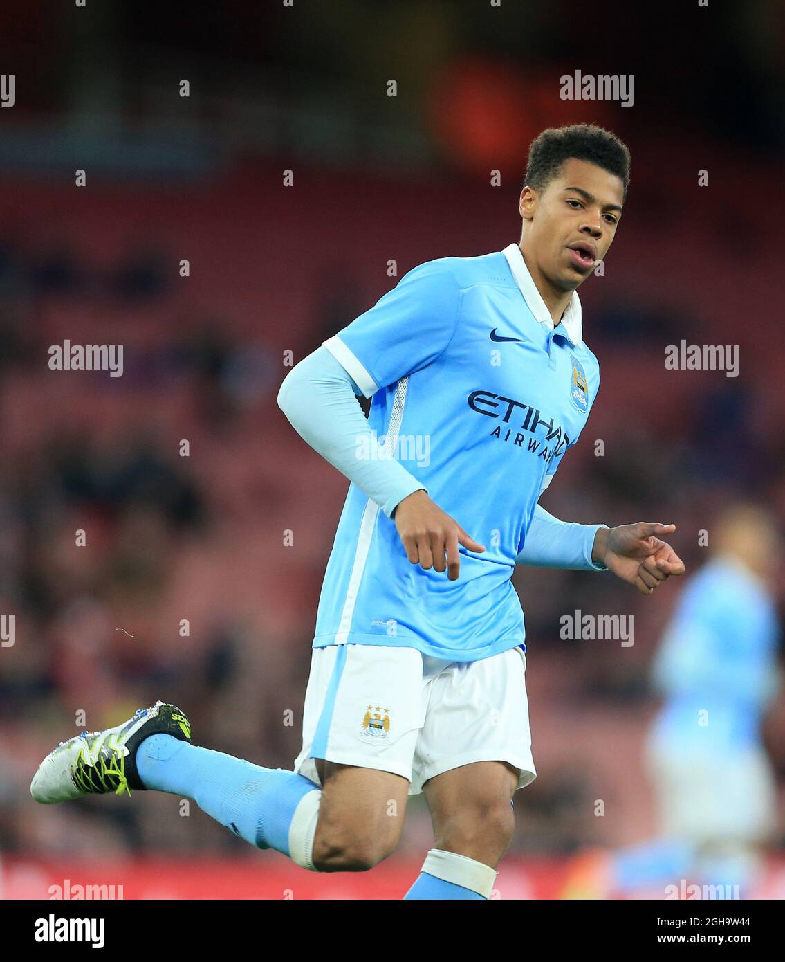 Lukas Nmecha von Manchester City beim Halbfinale des FA Youth Cup Second Leg im Emirates Stadium in Aktion. Bildnachweis sollte lauten: David Klein/Sportimage via PA Images Stockfoto