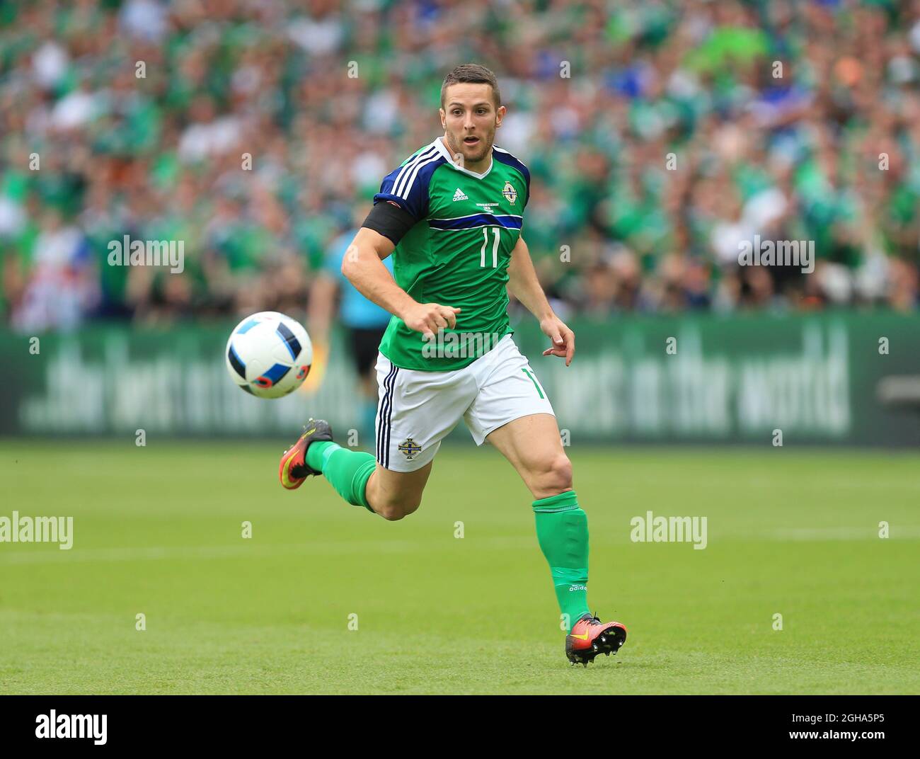 Der nordirische Conor Washington in Aktion während des Spiels der UEFA-Europameisterschaft 2016 im Parc des Princes, Paris. Bilddatum 20. Juni 2016 Pic David Klein/Sportimage via PA Images Stockfoto