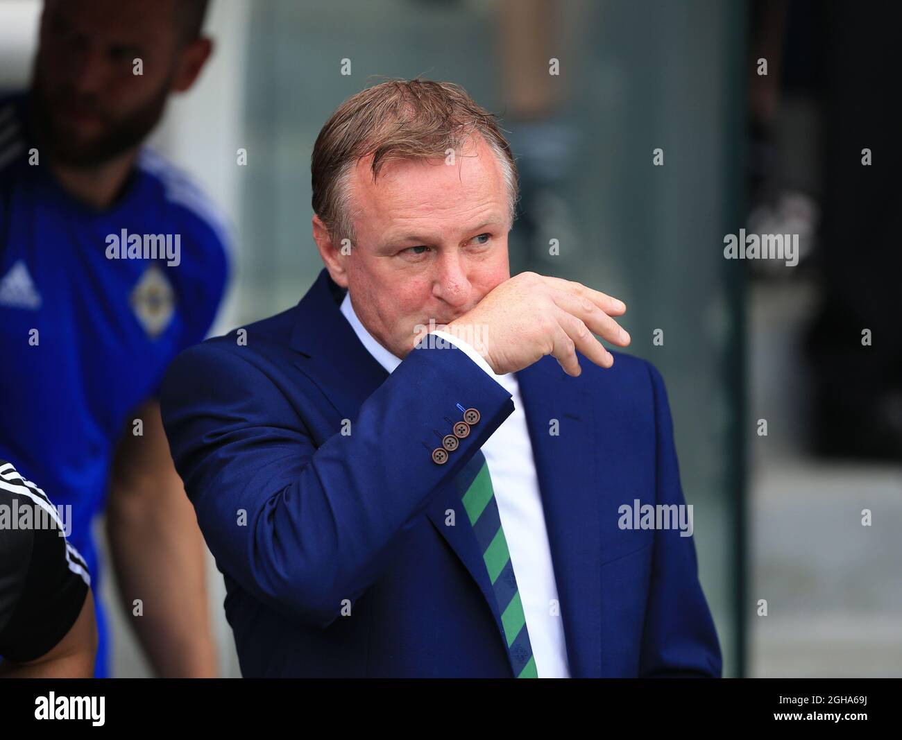 Michael O'Neill Manager von Nordirland während des Spiels der UEFA-Europameisterschaft 2016 im Parc des Princes, Paris. Bilddatum 25. Juni 2016 Pic David Klein/Sportimage via PA Images Stockfoto