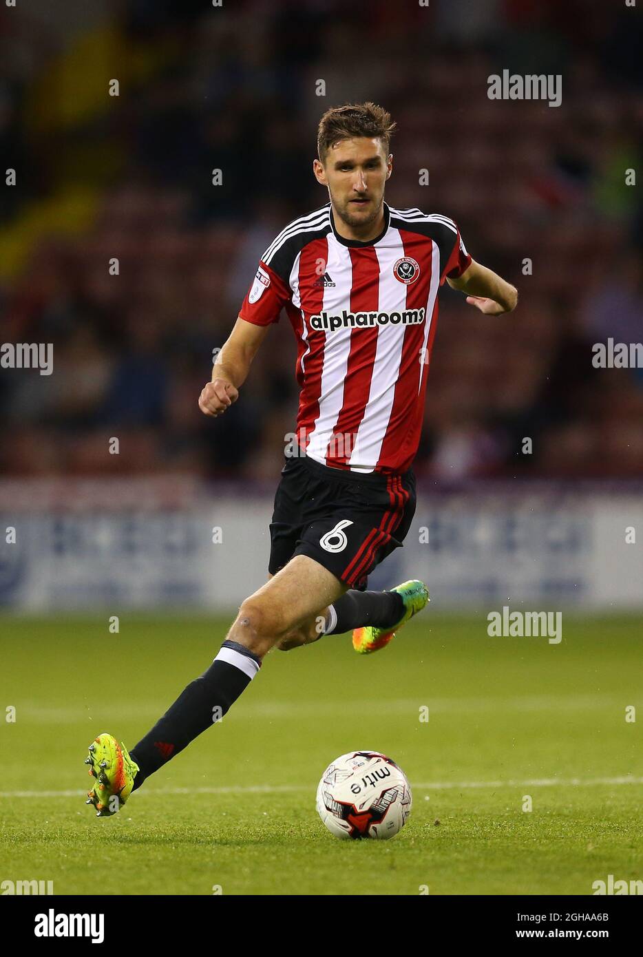 Chris Basham von Sheffield Utd beim Sky Bet EFL League One Match im Bramall Lane Stadium, Sheffield. Bilddatum: 16. August 2016. PIC Simon Bellis/Sportimage über PA Images Stockfoto