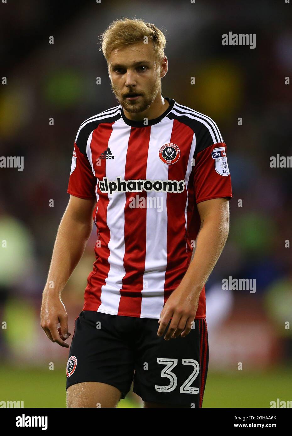 Harry Chapman von Sheffield Utd beim Sky Bet EFL League One Match im Bramall Lane Stadium, Sheffield. Bilddatum: 16. August 2016. PIC Simon Bellis/Sportimage über PA Images Stockfoto
