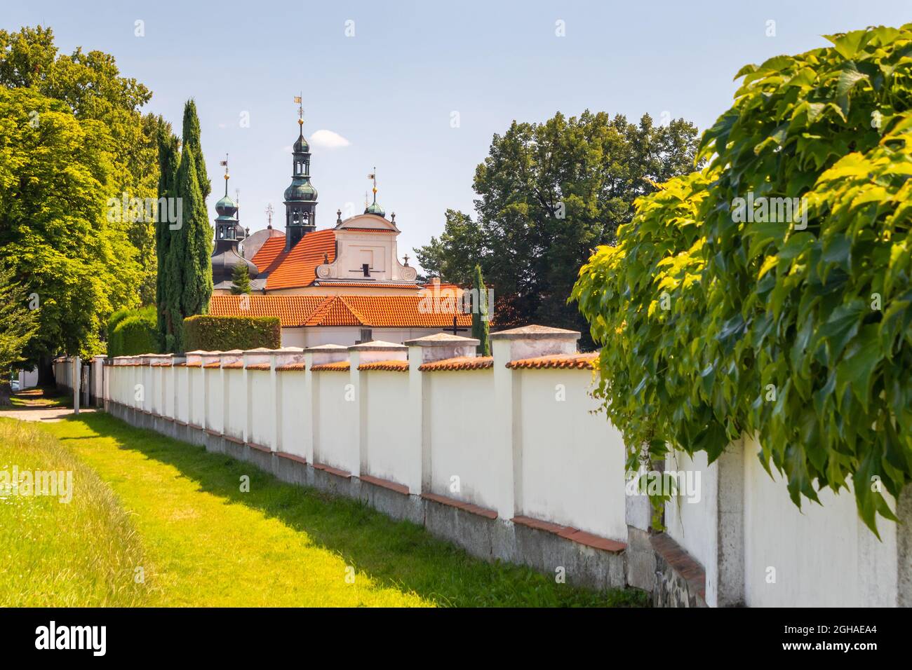 Die Kirche Mariä Himmelfahrt Friedhof, Klokoty, Tabor, Tschechische republik Stockfoto