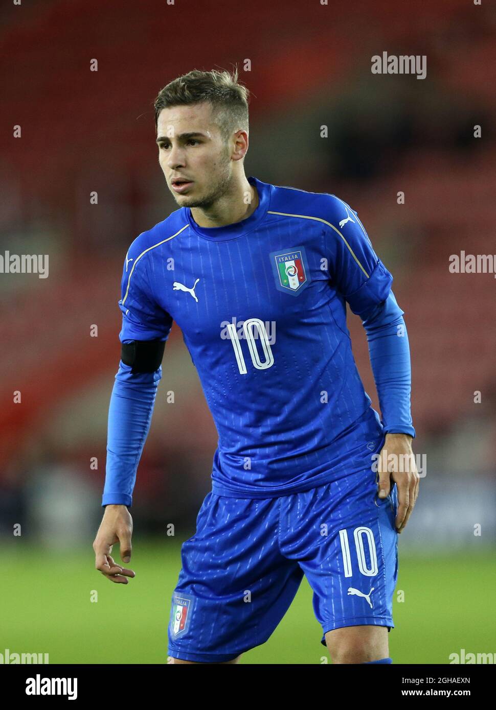 Der Italiener Federico Ricci in Aktion beim Freundschaftsspiel unter 21 Jahren im St. Mary's Stadium in Southampton. Bilddatum 10. November 2016 Pic David Klein/Sportimage via PA Images Stockfoto