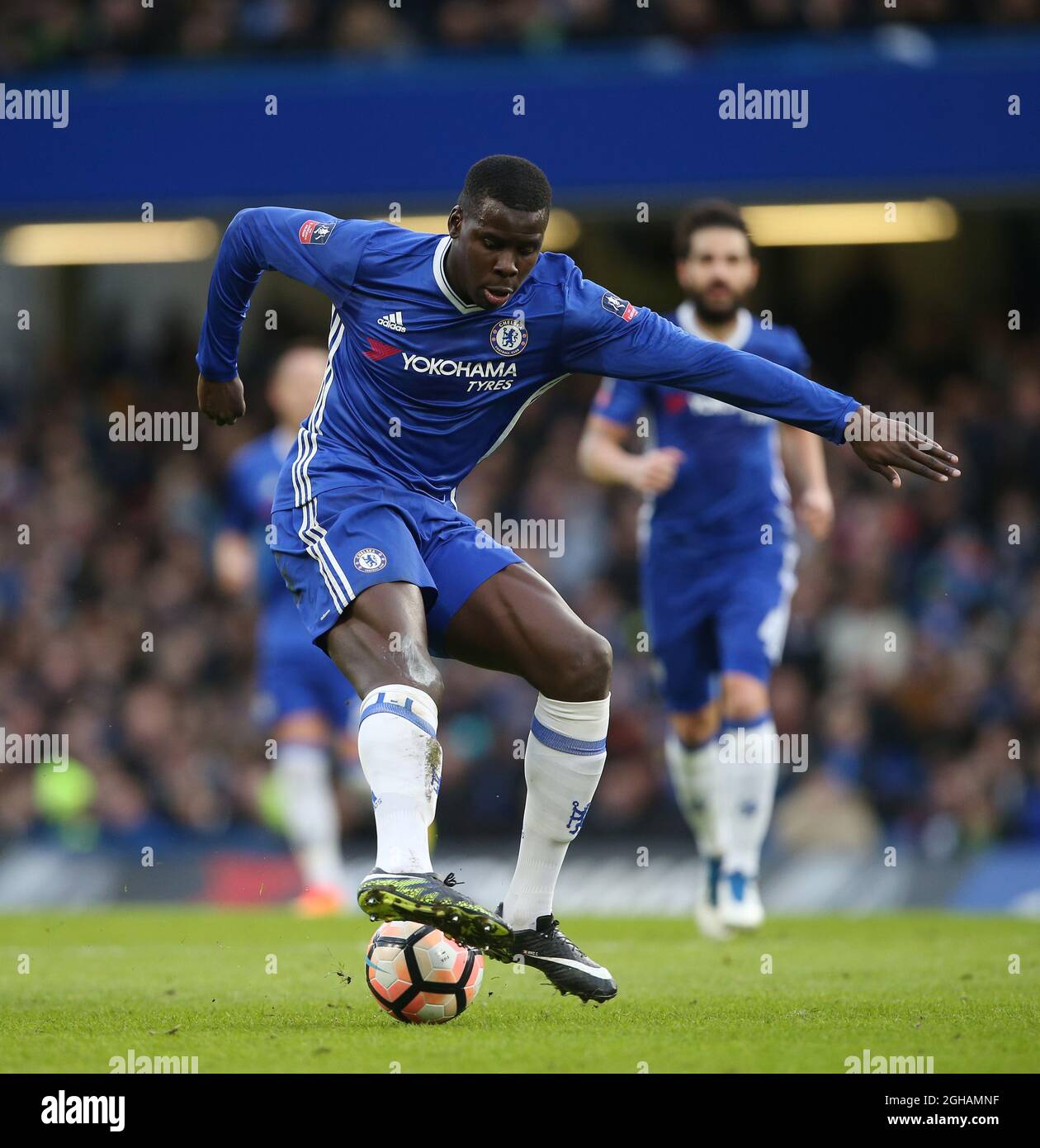 Chelsea's Kurt Zouma in Aktion während des FA Cup-Spiels im Stamford Bridge Stadium, London. Bilddatum 28. Januar 2017 Pic David Klein/Sportimage via PA Images Stockfoto