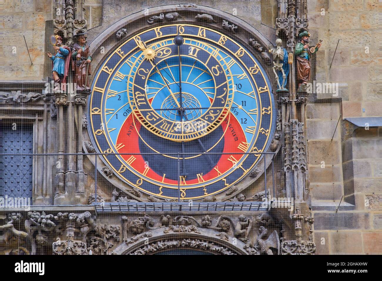 Astrologische Uhr im Alten Rathaus in Prag Stockfoto