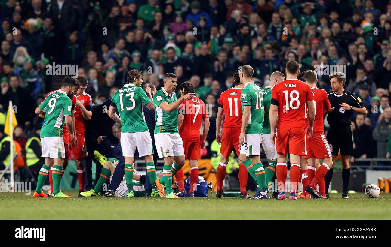 Die Gem ter Brechen Aus Als Seamus Coleman Aus Der Republik Irland die-gem-ter-brechen-aus-als-seamus-coleman-aus-der-republik-irland