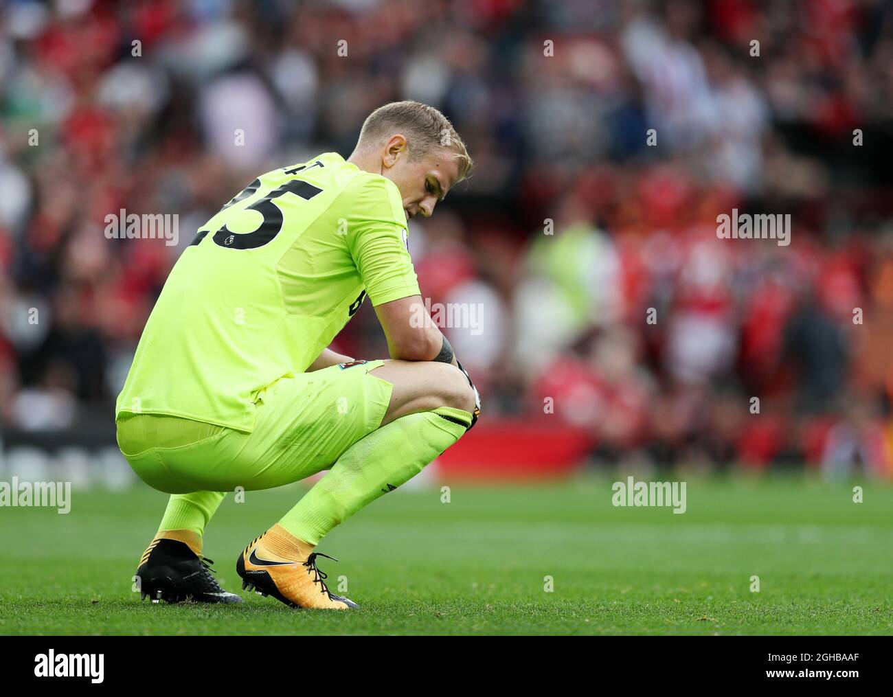 Joe Hart von West Ham sieht nach einem 4-0-Grad-Spiel im Old Trafford Stadium in Manchester depriziert aus. Bild Datum 13. August 2017. Bildnachweis sollte lauten: David Klein/Sportimage via PA Images Stockfoto