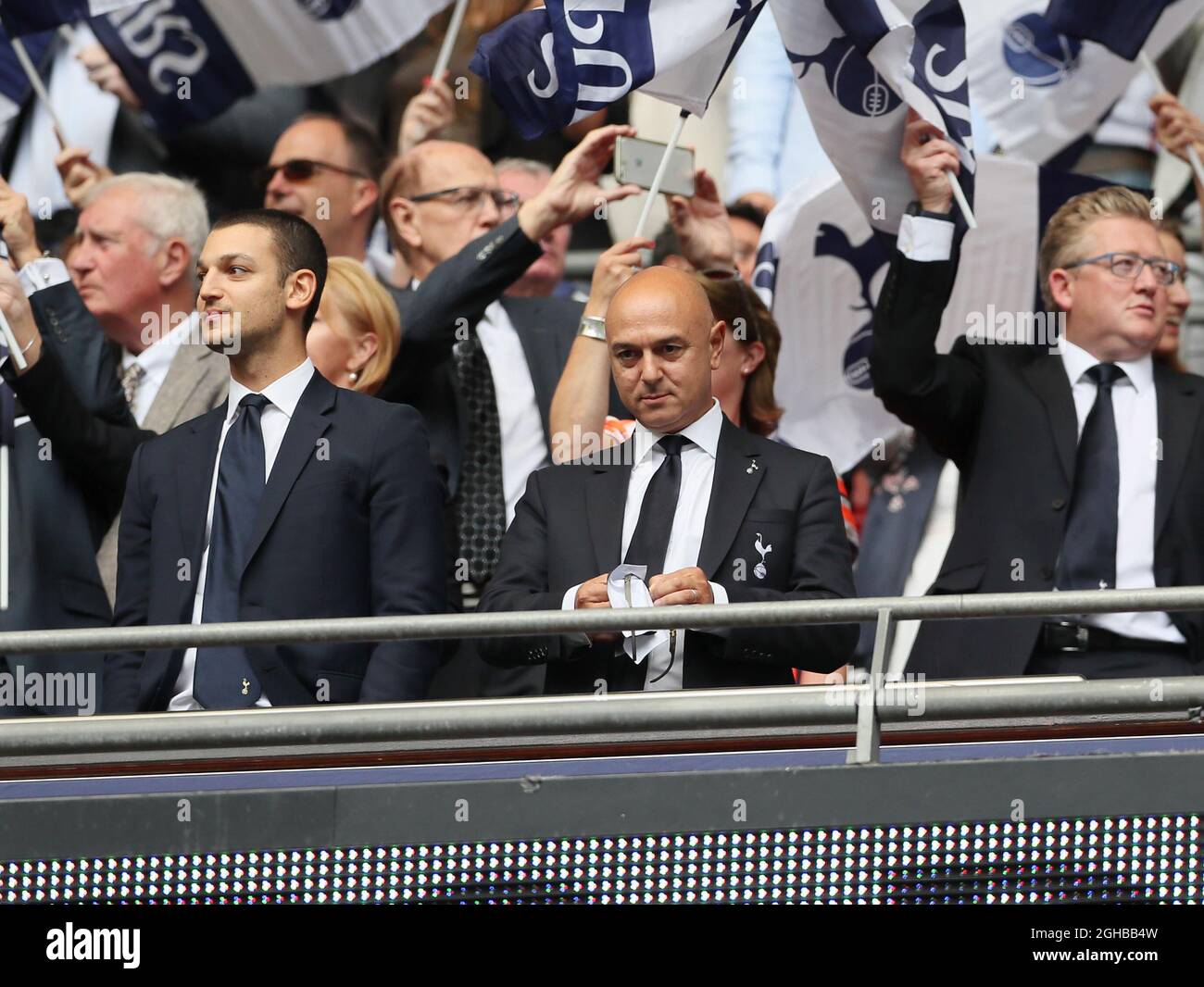 Daniel Levy von Tottenham schaut während des Premier-League-Spiels im Wembley Stadium, London, auf. Bilddatum 20. August 2017. Bildnachweis sollte lauten: David Klein/Sportimage via PA Images Stockfoto