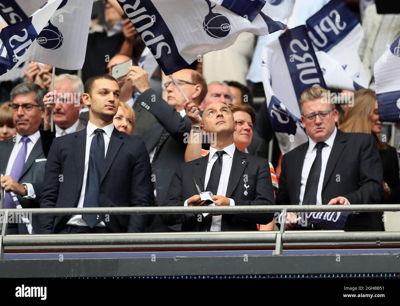 Daniel Levy von Tottenham schaut während des Premier-League-Spiels im Wembley Stadium, London, auf. Bilddatum 20. August 2017. Bildnachweis sollte lauten: David Klein/Sportimage via PA Images Stockfoto