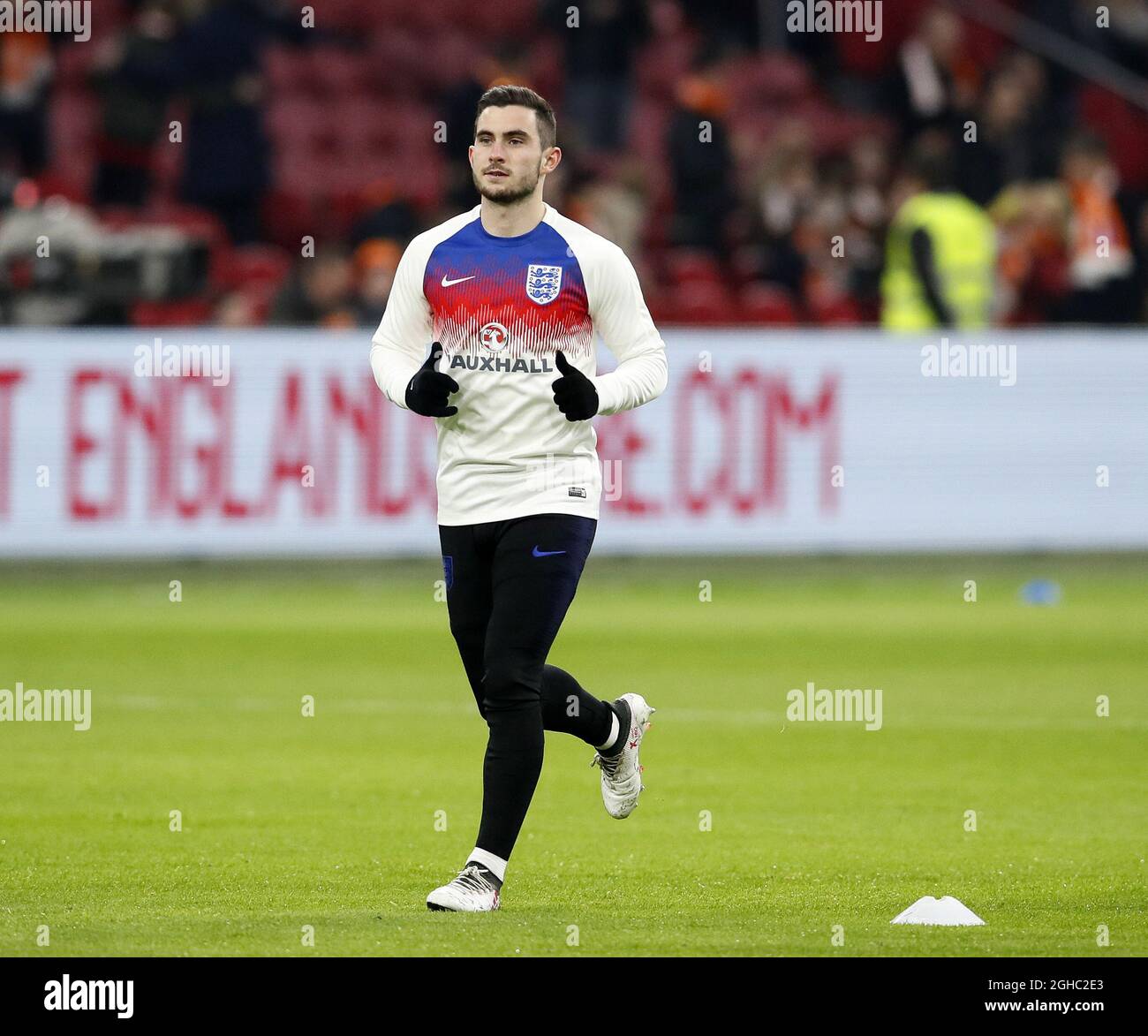 Englands Lewis Cook in Aktion während des Internationalen Freundschaftsspiel in der Amsterdam Arena, Amsterdam. Bilddatum: 23. März 2018. Bildnachweis sollte lauten: David Klein/Sportimage via PA Images Stockfoto