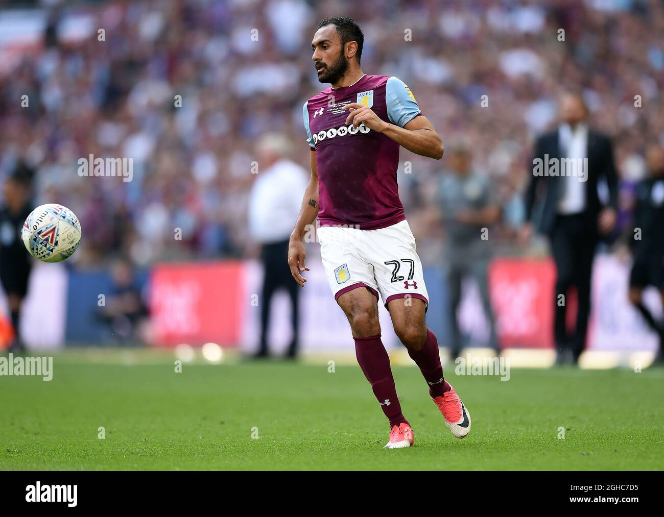 Ahmed Elmohamady von Aston Villa während des Finalmatches der Meisterschaft im Wembley Stadium, London. Bild Datum 26. Mai 2018. Bildnachweis sollte lauten: Robin Parker/Sportimage Stockfoto