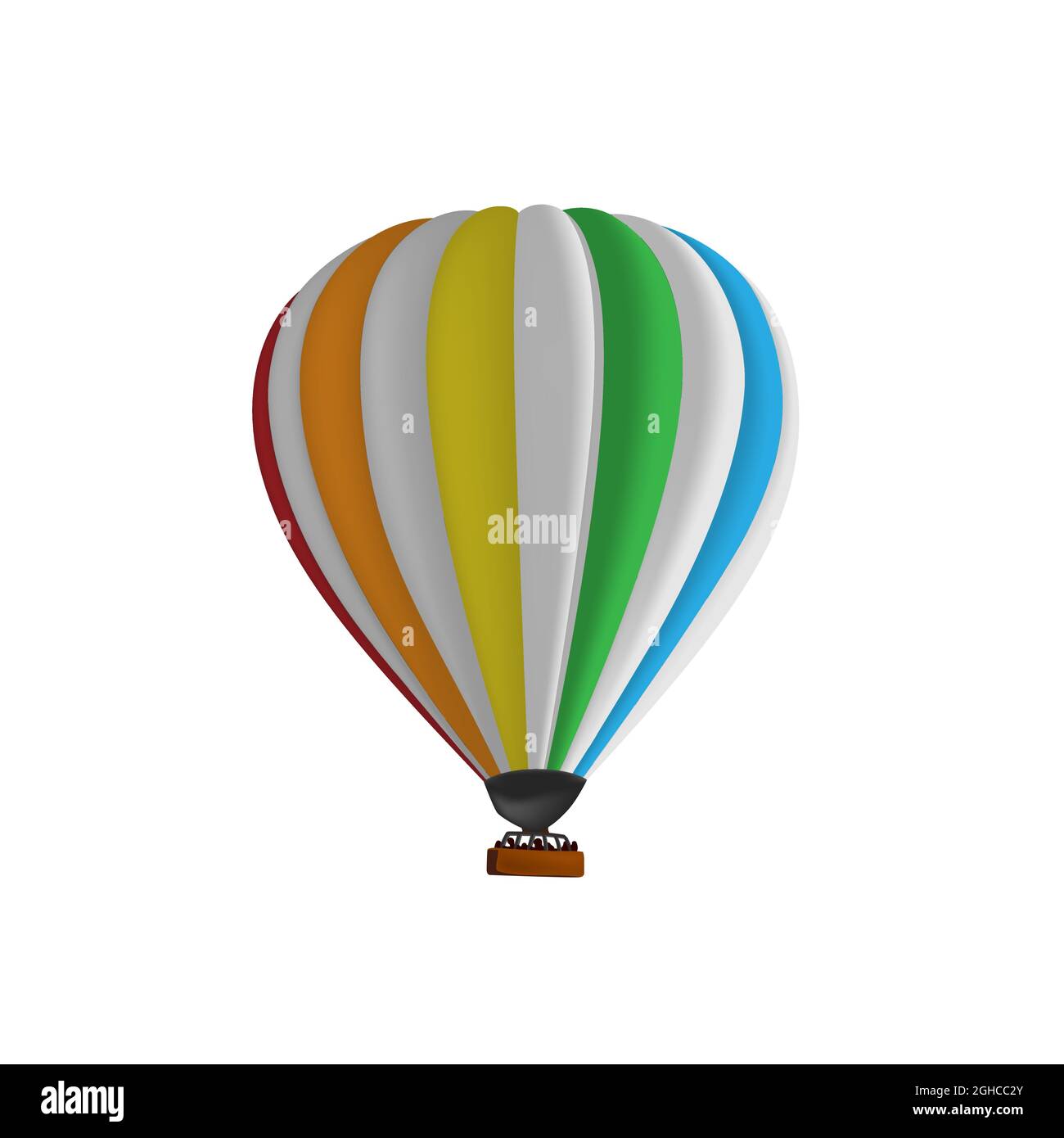 Heissluft Regenbogen Ballon Vektor Illustration. Grafik isolierte bunte  Fallschirm Flugzeuge. Ballonfestival Stock-Vektorgrafik - Alamy