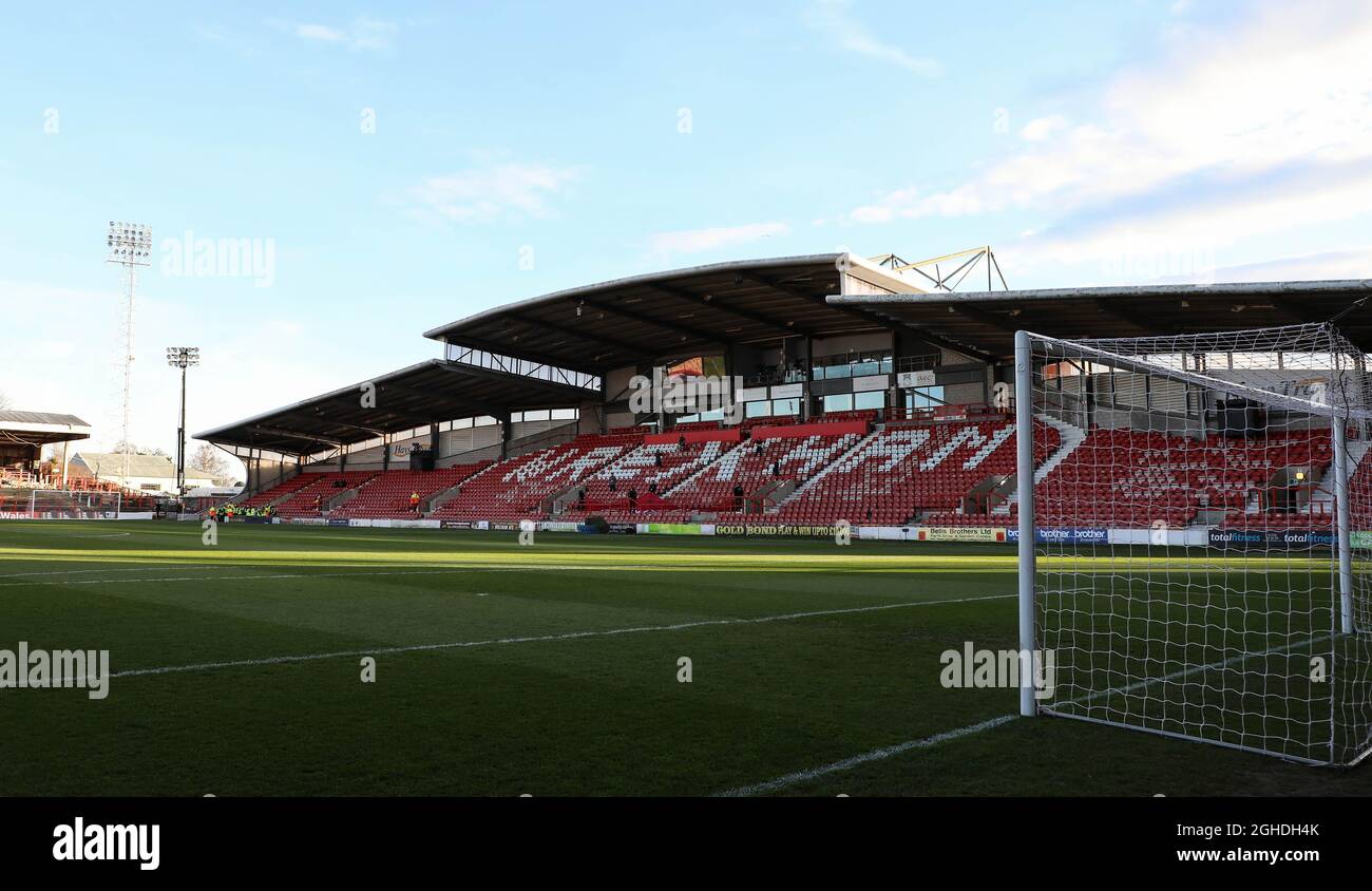 Eine allgemeine Ansicht des Stadions vor dem Internationalen Freundschaftsspiel auf dem Rennbahngelände Wrexham. Bilddatum: 20. März 2019. Bildnachweis sollte lauten: James Wilson/Sportimage via PA Images Stockfoto