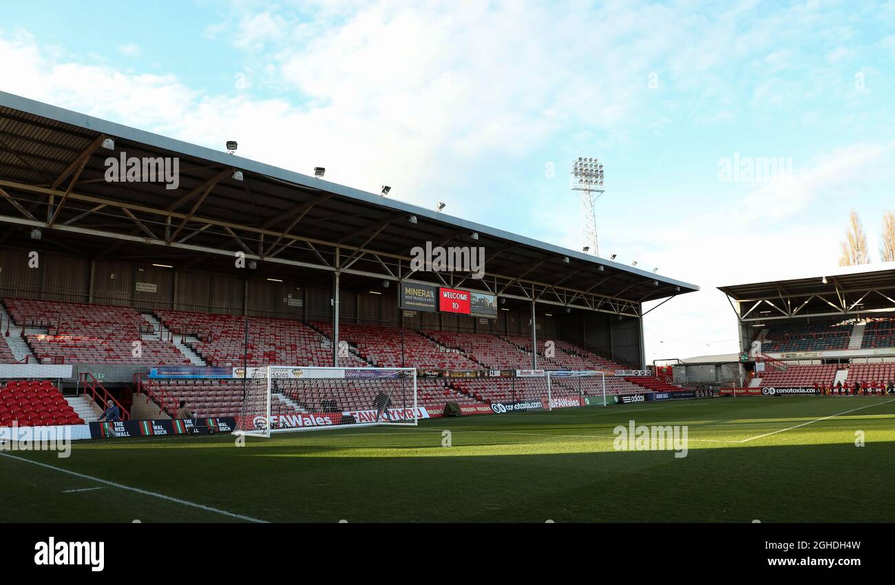 Eine allgemeine Ansicht des Stadions vor dem Internationalen Freundschaftsspiel auf dem Rennbahngelände Wrexham. Bilddatum: 20. März 2019. Bildnachweis sollte lauten: James Wilson/Sportimage via PA Images Stockfoto