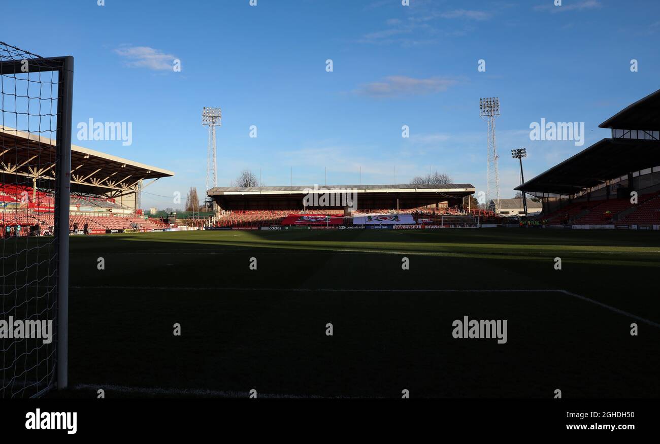 Eine allgemeine Ansicht des Stadions vor dem Internationalen Freundschaftsspiel auf dem Rennbahngelände Wrexham. Bilddatum: 20. März 2019. Bildnachweis sollte lauten: James Wilson/Sportimage via PA Images Stockfoto