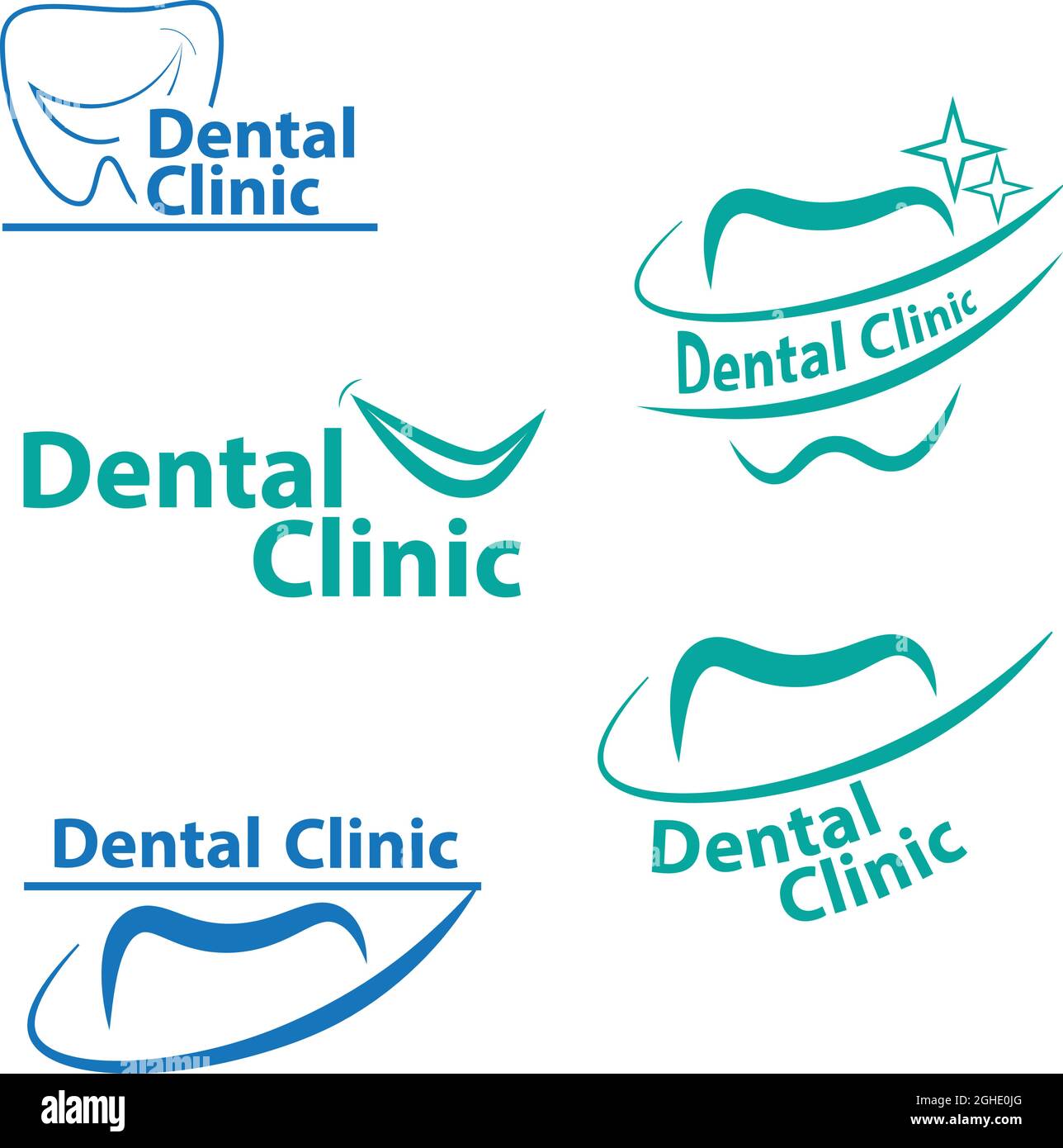 Design Des Dental Logos.Kreatives Zahnärztelogo. Zahnklinik Creative Company Vektor-Logo. Stock Vektor