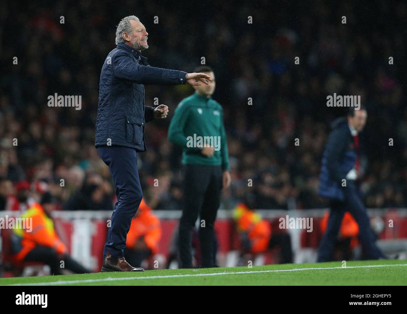 Michel Preud'homme, Manager von Standard Liege während des Spiels der UEFA Europa League im Emirates Stadium, London. Bilddatum: 3. Oktober 2019. Bildnachweis sollte lauten: Paul Terry/Sportimage via PA Images Stockfoto