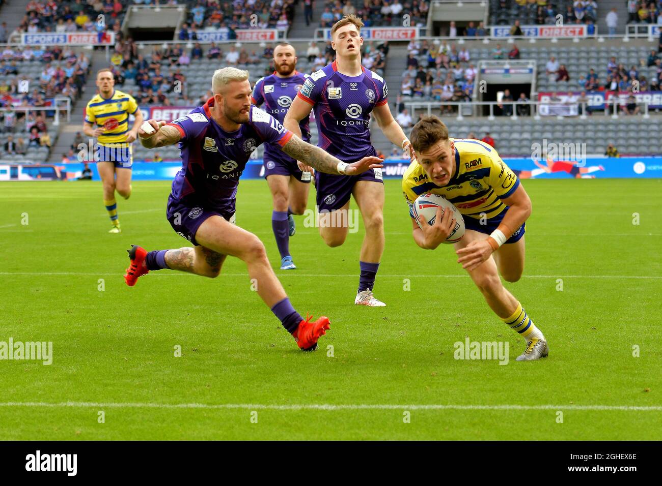 Dacia Magic Weekend Samstag, 4. Und 5. September 2021, Super League Rugby, Wigan Warriors gegen Warrington Wolves, St. James Park Stadion, Newcastle Stockfoto