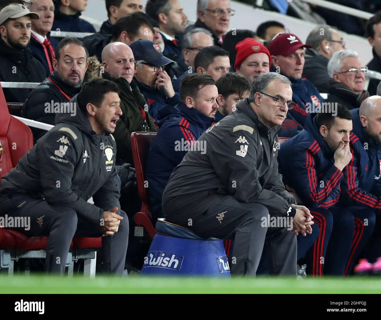 Leeds Marcelo Bielsa während des FA Cup-Spiels im Emirates Stadium, London. Bilddatum: 6. Januar 2020. Bildnachweis sollte lauten: David Klein/Sportimage via PA Images Stockfoto