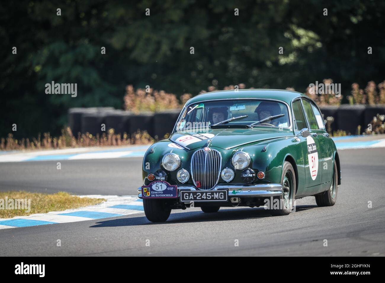 51 Jean-Pierre Lenfant/Pierre Lenfant Fra/Fra Jaguar Mk II 3,8L 1963, Aktion während des Tour Auto 2021 am 1. September in Frankreich. Foto Alexandre Guillaumot / DPPI Stockfoto