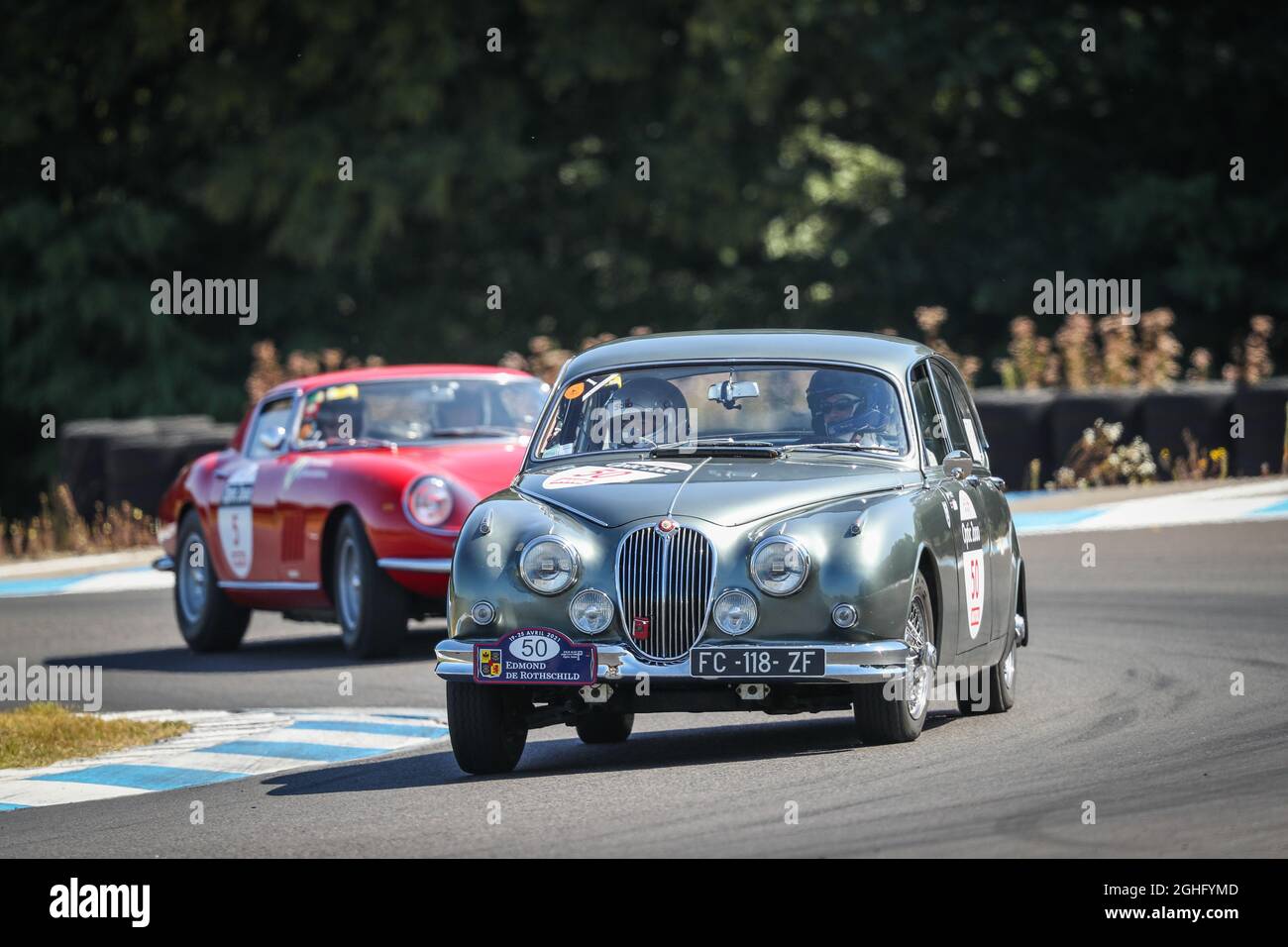 50 Geoffroy Rosembly/Morgane Rosembly Fra/Fra Jaguar Mk II 3,8L 1961, Aktion während der Tour Auto 2021 am 1. September in Frankreich. Foto Alexandre Guillaumot / DPPI Stockfoto